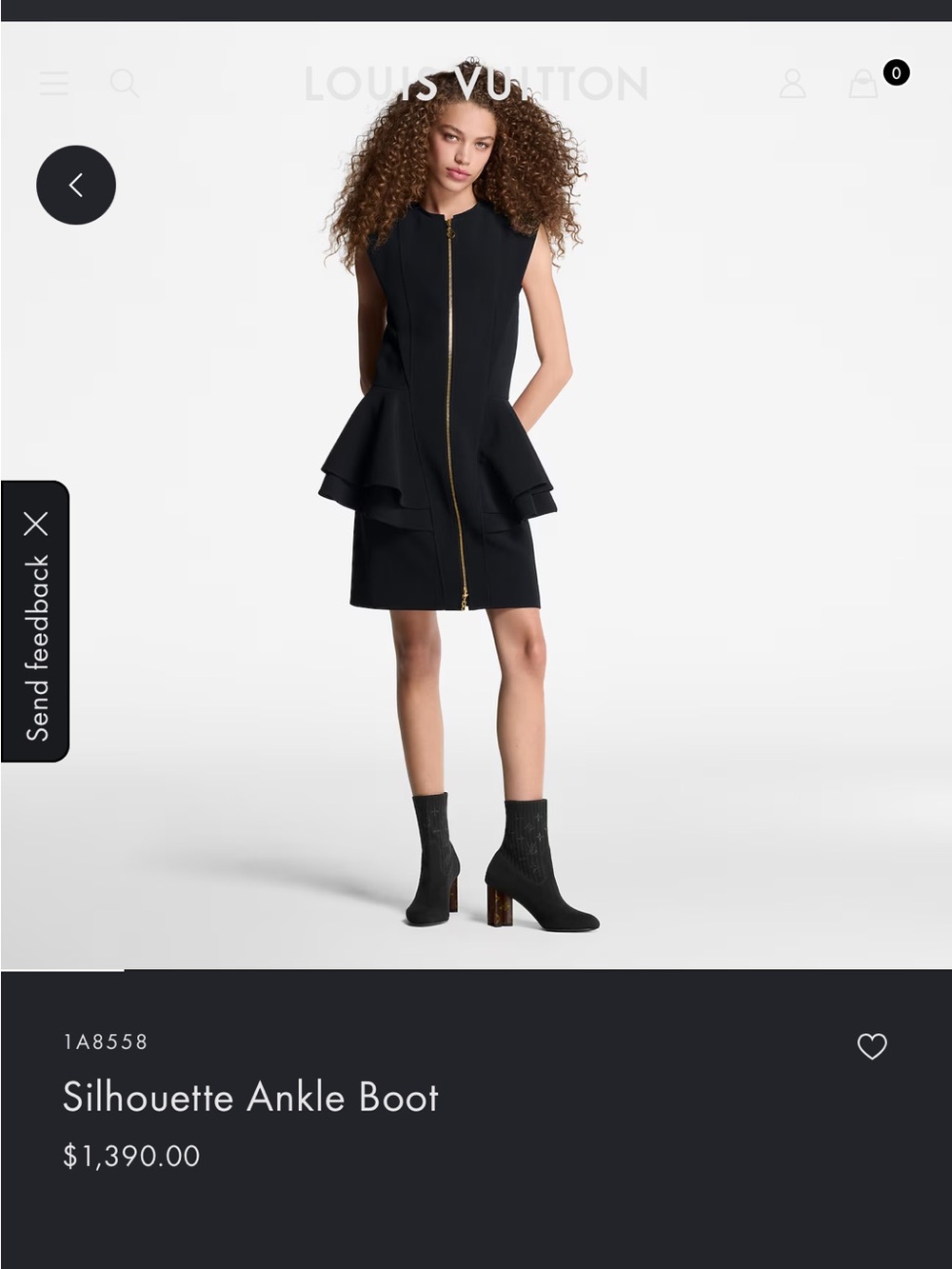 Louis Vuitton Black Knit Silhouette Ankle Boots